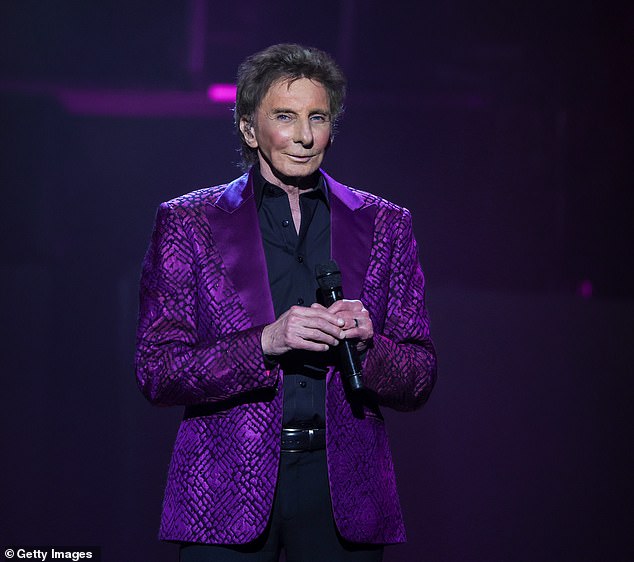 New milestone: Barry Manilow, 80, revealed to People on Wednesday that he has become a grandfather for the first time;  seen on September 21 in Las Vegas