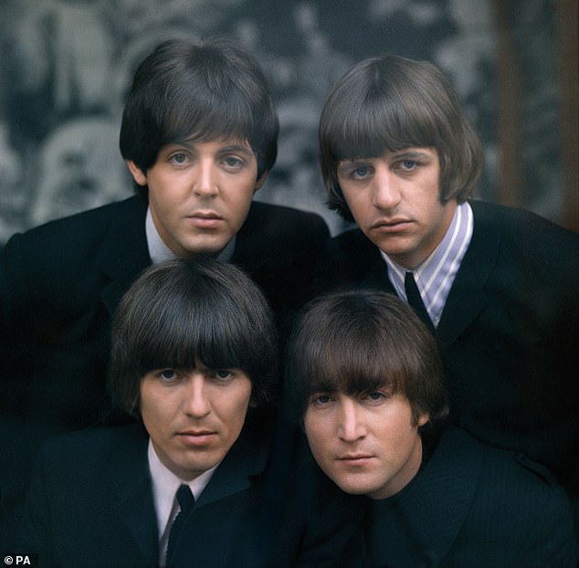 Music: Now And Then was one of several songs recorded by Lennon shortly before his death in 1980. Clockwise from top left: Paul McCartney, Ringo Starr, John Lennon and George Harrison