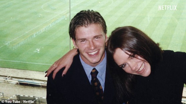 Blast from the past: the show explores Beckham's relationship with his wife Victoria, whom he married in 1999, as they follow their family life through his career