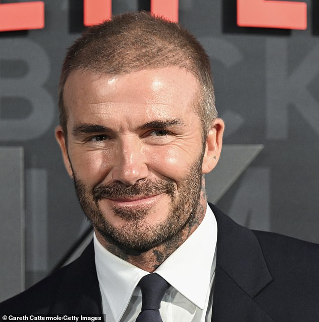 SCANDAL: Close-ups of the article appear twice in the four-part documentary, produced by Beckham's own company