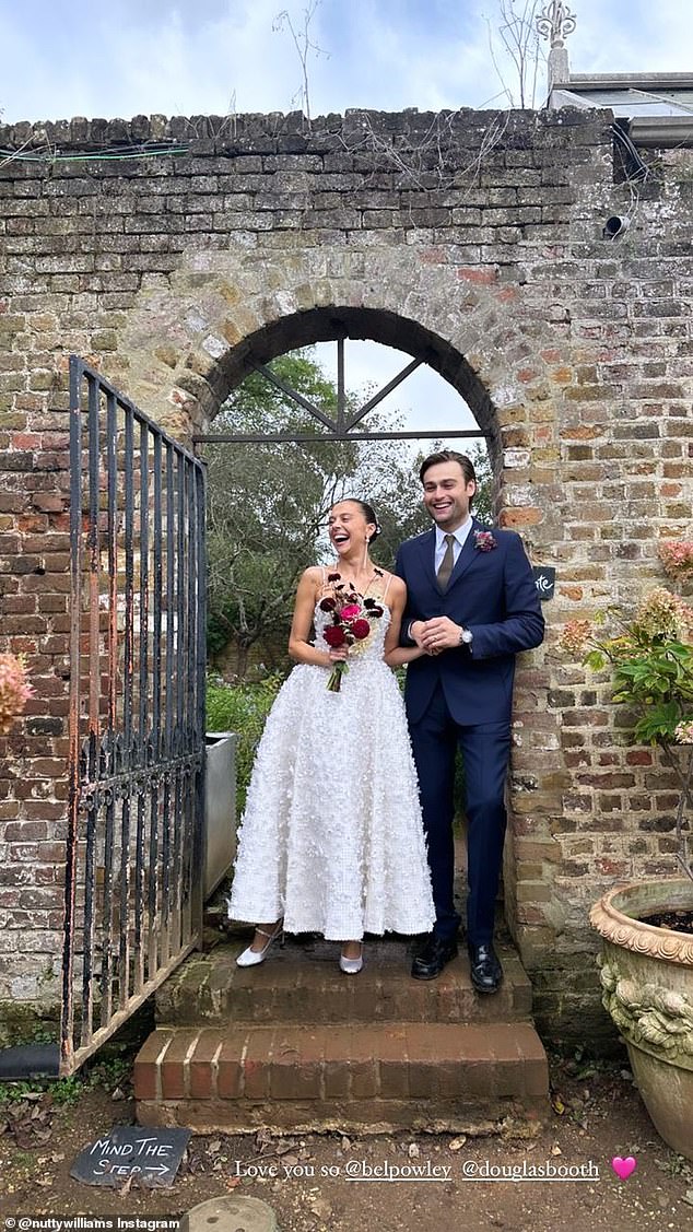 Awww: Bel Powley and Douglas Booth got married in an idyllic ceremony on Saturday