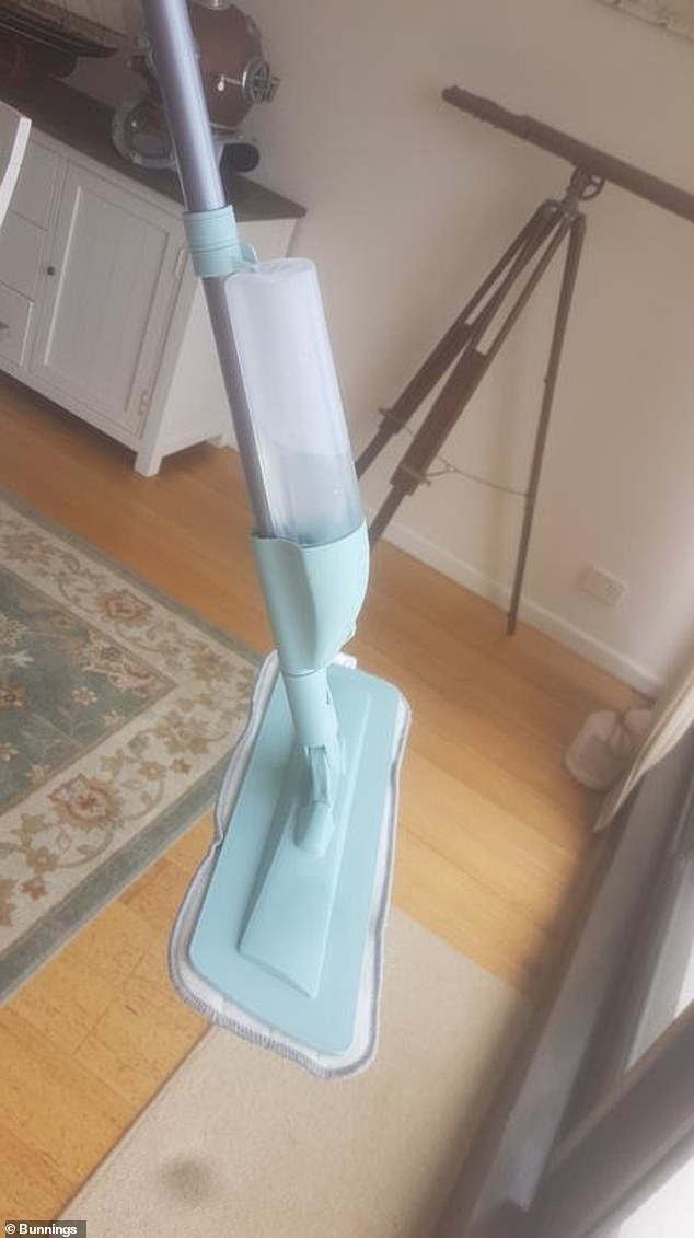 Lauren was tired of dragging around a heavy bucket of soap every time she had to mop or clean her windows — but the Morgan Spray Mop ($18.99) is the solution to all her problems