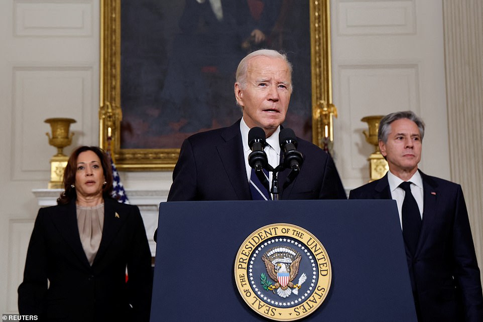 President Joe Biden delivered a dramatic speech on Tuesday pledging to stand by Israel and denouncing the 