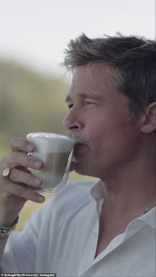 New spot: Brad Pitt appeared in De'Longhi's latest ad, which dropped earlier this week