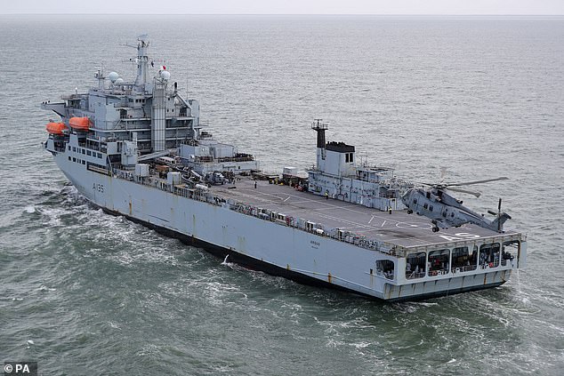 Royal Navy support vessels RFA Argus (pictured) and RFA Lyme Bay will reportedly be deployed to the region