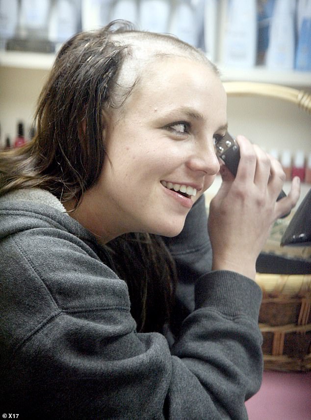 Tough times: Sean, who lived with the pop singer for a while, described her as a 'sad person' when discussing her infamous 2007 head-shaving incident (pictured)