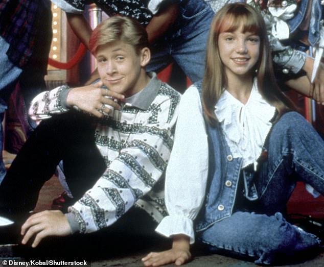 Dream: Britney Spears writes about her time on The Mickey Mouse Club in her new memoir.  The singer describes her experience as 'a child's dream, incredibly fun, especially for a child like me' (pictured with Ryan Gosling)