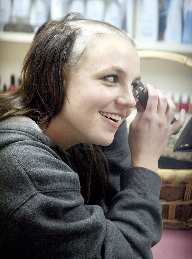 Act of Rebellion: Britney Spears has finally revealed why she shaved her head during her infamous 2007 downward spiral that eventually led to her infamous conservatism;  she was seen doing the deed at a hair salon in Tarzana, California