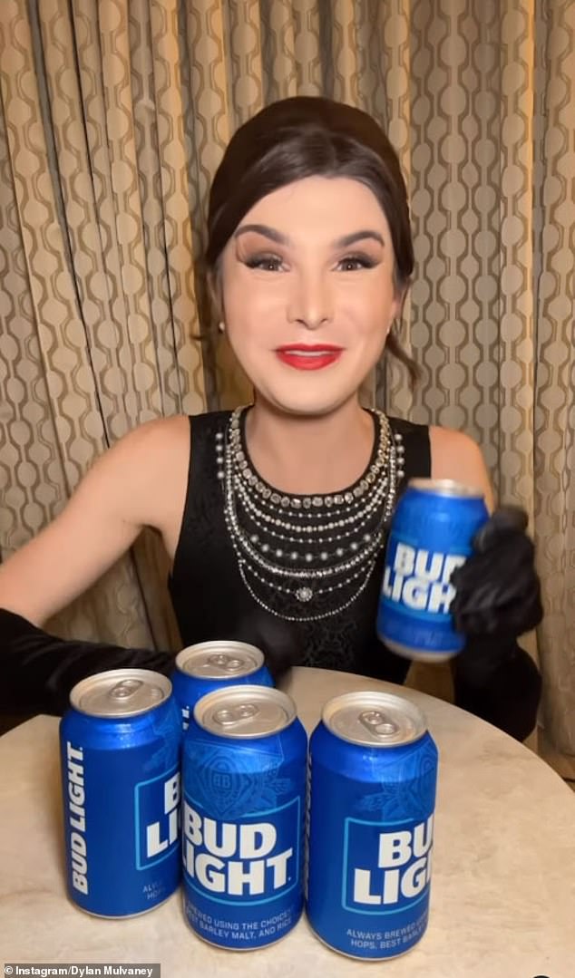 It comes after the beer's popularity plummeted and sales fell by 30 percent after conservative consumers boycotted the drink over its partnership with 26-year-old transgender influencer Mulvaney (pictured)