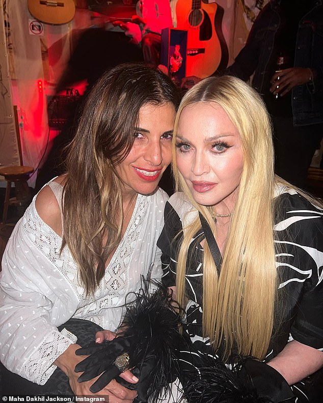 Maha Dakhil has resigned from her role on the internal board of Creative Artists Agency after sharing an inflammatory post about the war between Israel and Hamas.  She is pictured with Madonna