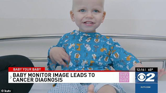 Now 18 months old, he is cancer-free thanks to a treatment that involved a tube run down his leg to the back of his eye to deliver chemotherapy directly to the tumor.