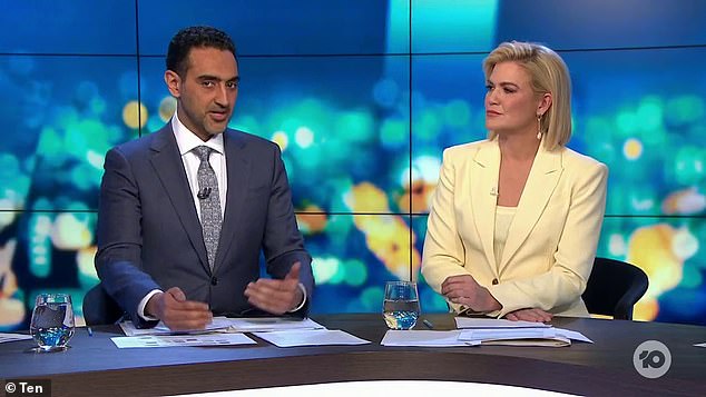 Channel 10 has had the worst year in its ratings history as viewers abandoned its once flagship programs in droves.  Pictured: The Project hosts Waleed Aly and Sarah Harris