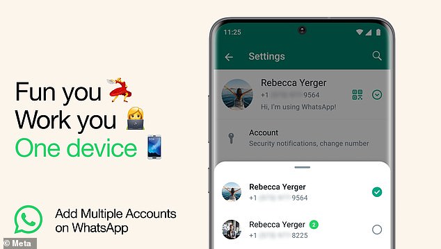 New feature: Meta, the parent company behind WhatsApp, has revealed that users can now log into two accounts at once when using one phone
