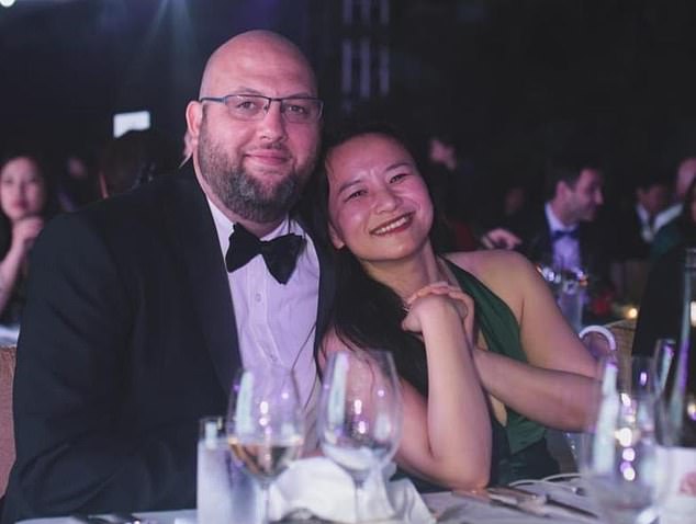 Ms Cheng is seen with her partner Nick Coyle