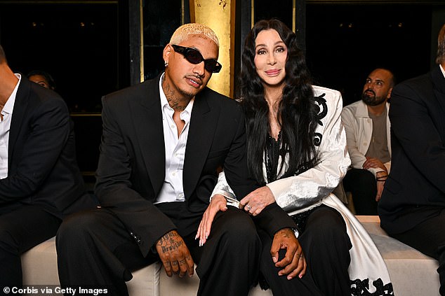 The latest: Cher, 77, opened up about her love - and in particular her boyfriend Alexander AE Edwards, 37;  seen together on September 27, 2023 at the Balmain Fashion Week show in Paris, France