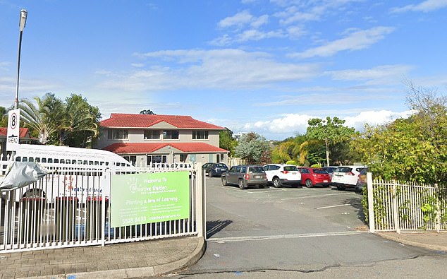 The horrific accident happened in the car park of the Creative Garden Early Learning Center in Biggera Waters (pictured)