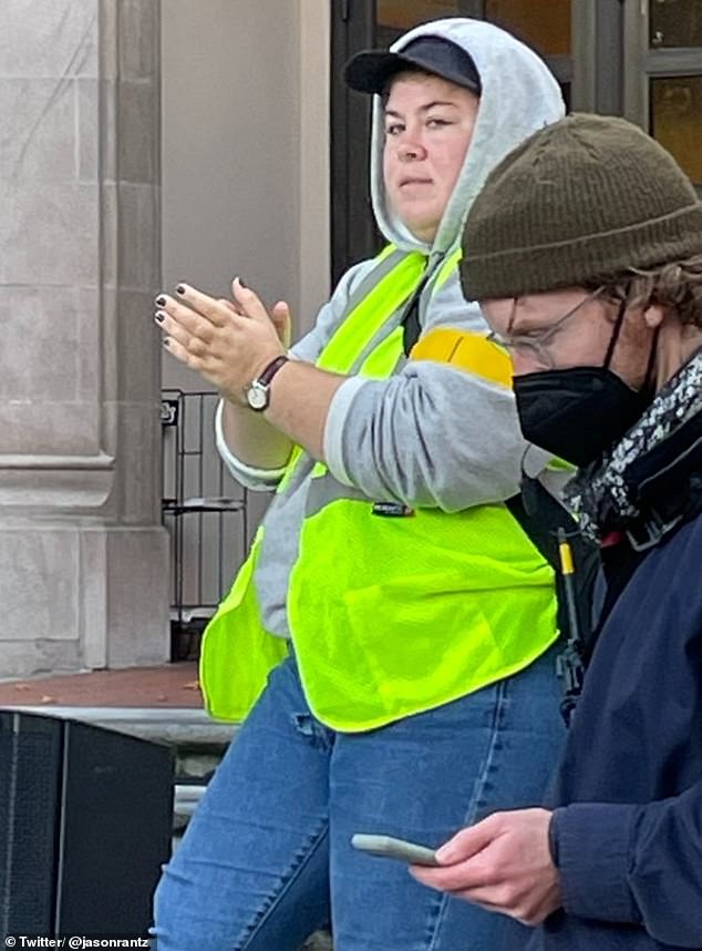 The University of Washington protest leader said: 'We don't want Israel to exist.  We don't want these Zionist counter-protesters to exist.