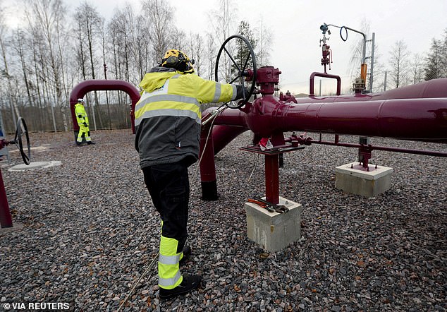 The 150 kilometer long pipeline provides a third of Finland's gas needs