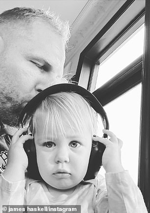 Quality time: As Madeley made her first appearance since their split was confirmed, the former rugby player shared photos of their 14-month-old daughter Bodhi on social media