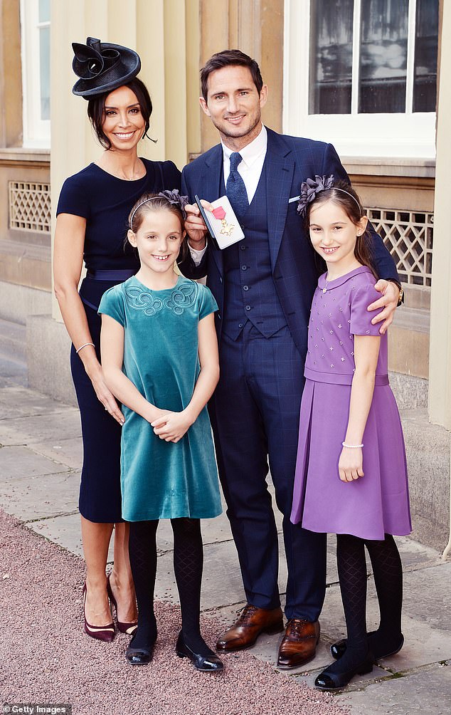 Mixed: Christine is also stepmother to Luna, 18, and Isla, 16 (pictured with Frank, Luna and Isla in 2015)