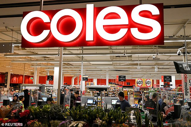 Coles recently phased out soft plastic shopping bags and replaced them with 25p paper alternatives, designed for 6kg of shopping (stock image)