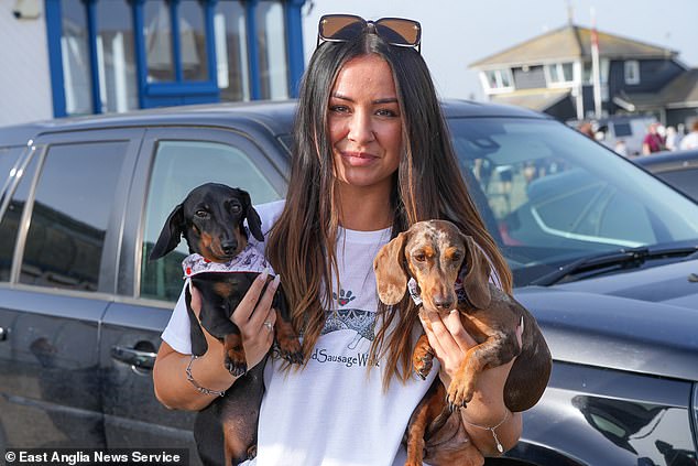 Laura Baggott, 32, who organizes the world's largest annual gathering of sausage dogs