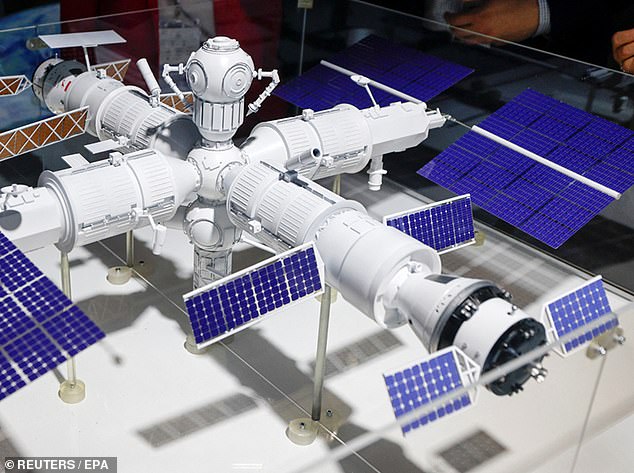 Just over a year ago, Russian space agency Roscosmos showed off a model of the country's planned new space station — above — which will consist of four modules in its first stage