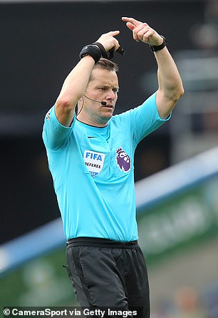 PGMOL has confirmed that officials Darren England (pictured) and Dan Cook have been banned from this weekend's Premier League matches following their blunder on September 30