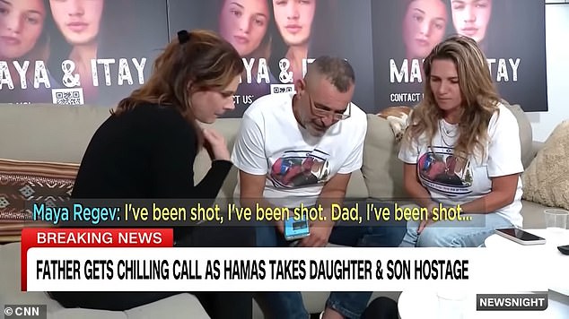 A devastated father has shared a chilling phone call from his daughter during Hamas' attack on an Israeli music festival where at least 260 people were massacred and others taken hostage