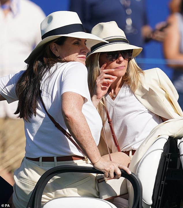 New York-born Erica McIlroy, wife of Team Europe's Rory, pictured yesterday at the Marco Simone Golf and Country Club in Rome