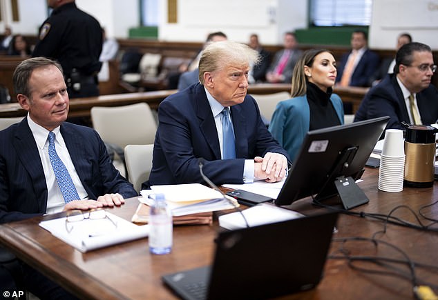 Trump is not required to attend the proceedings, but he has appeared sporadically during the trial this month.  He was pictured in court last Wednesday with his legal team