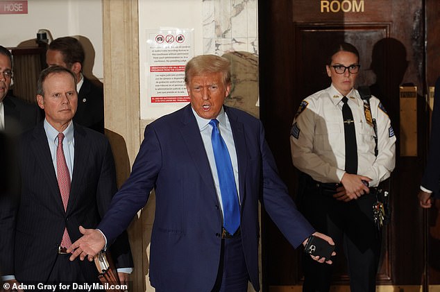 Former President Donald Trump arrived at the Manhattan Supreme Court on Tuesday, where his ex-lawyer and personal fixer are expected to take the stand