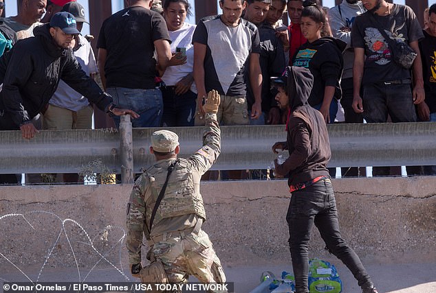 The dramatic incident comes amid a migrant crisis that is overwhelming states along the border, which are so swamped with migrants that they have begun busing them to cities across the US.  Texas has sent 51,840 migrants to Democratic strongholds as part of Gov. Greg Abbott's campaign to get liberal cities to share the burden of what he sees as an open-borders policy