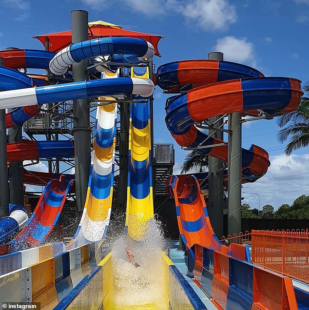 The 8-year-old girl slid down the Full6 attraction at Dreamworld's sister park WhiteWater World on the Gold Coast in November 2020 (PHOTO) when the slide turned 'red with blood'.