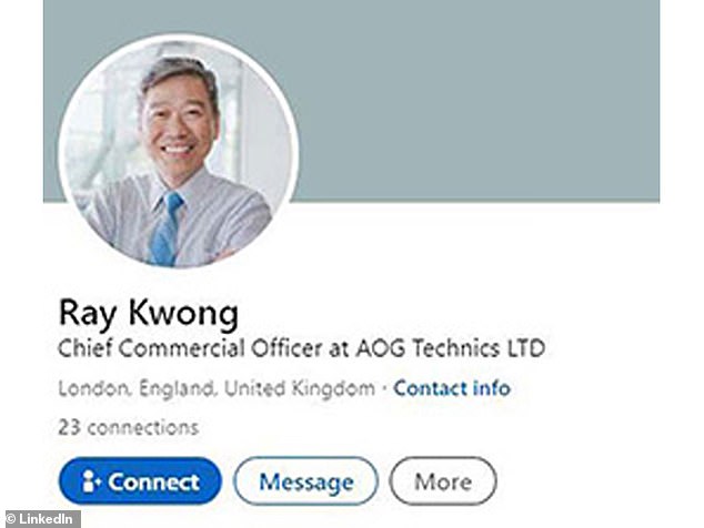 LinkedIn profiles for staff who allegedly worked at AOG Technics include stock images that appear elsewhere on the Internet.  One profile was for a man named Ray Kwong, who was listed as the company's head of trading