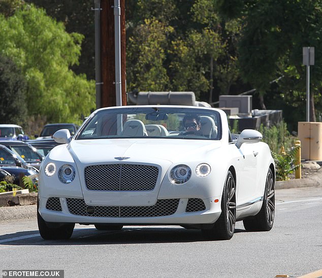 McWilliams, who worked as a bodyguard for the Kardashian clan between 2017 and 2019, claims Jenner once groped him and made suggestive comments while they were in her Bentley (pictured in 2014) in October 2017.