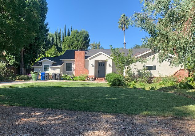 The 3,300-square-foot, single-story home has four bedrooms and three bathrooms.  There is an additional guesthouse with a bath