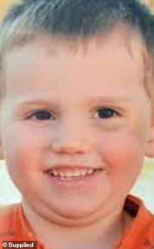 William Tyrrell had traces of a black left eye (above) during his last contact visit.