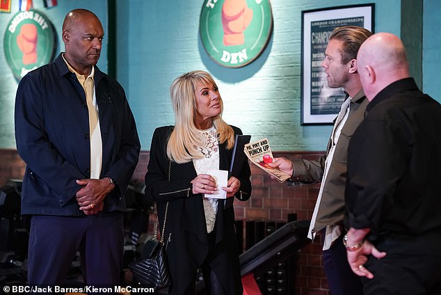 SPOILERS: Sharon Mitchell is tempted by an attractive job offer from boxing promoter Dorian in Abu Dhabi, throwing her romance with Keanu into turmoil