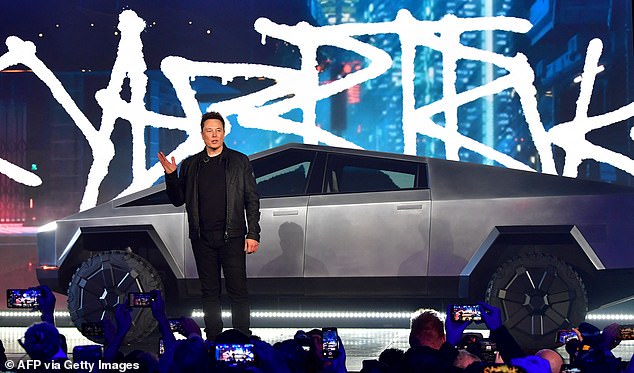 Musk introduced the battery-powered, all-electric Tesla Cybertruck at the Tesla Design Center in Hawthorne, California on November 21, 2019