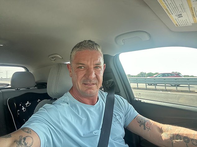 Former Happy Mondays tour manager Anthony Murray (pictured) said he was 'lucky to be alive' as he was woken up today by the warning sirens blaring across the city.