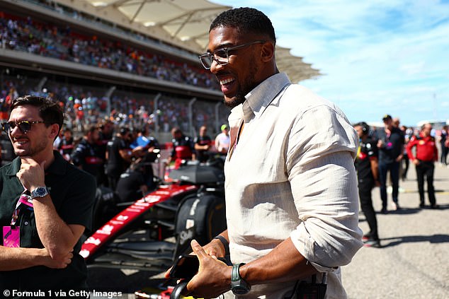 Anthony Joshua was present at the Circuit of the Americas on Sunday for the American Grand Prix