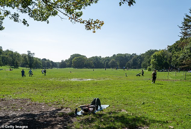 New Yorkers were out and about in Prospect Park on Sunday, enjoying the sun after two days of heavy rain swept through the area