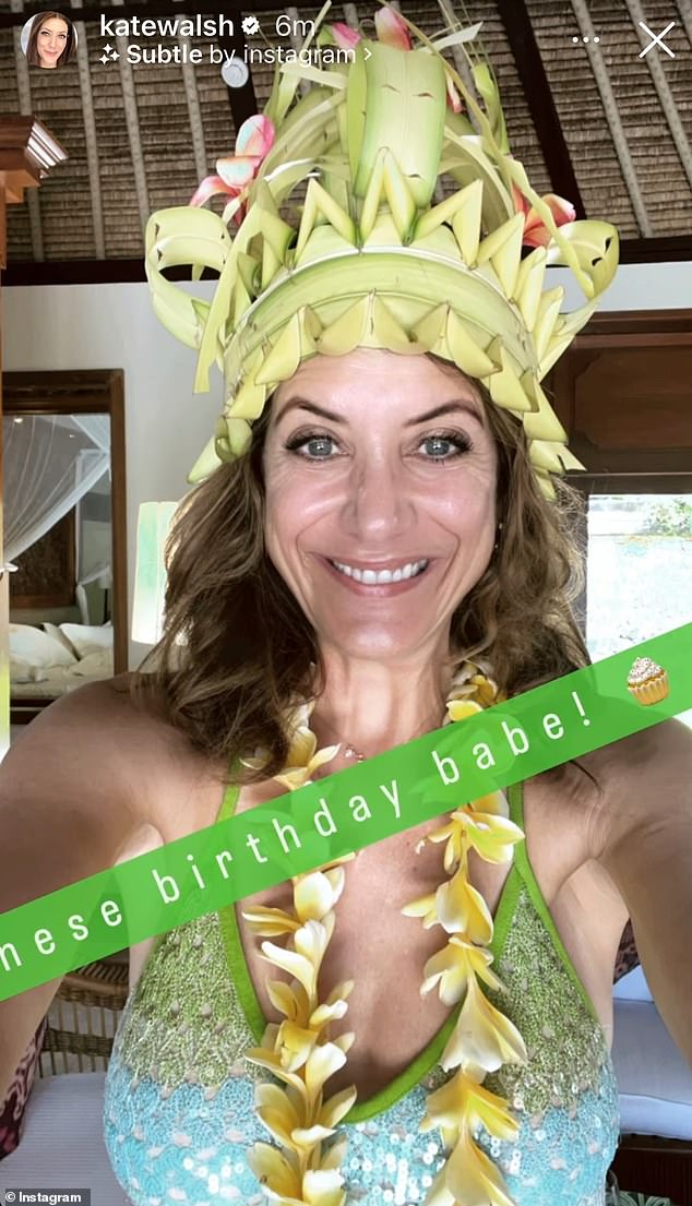 Kate Walsh just turned 56, and the Hollywood actress proved she only gets better with age on Friday as she celebrated her birthday.  The Grey's Anatomy star looked incredibly youthful as she posed in a tank top to celebrate her birthday during a tropical island getaway