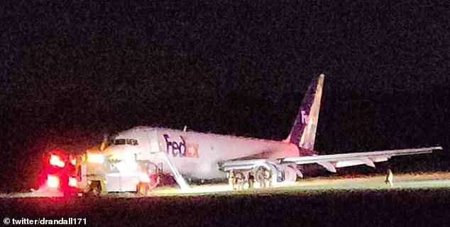 Blood-curdling footage shows the moment a FedEx plane crashed at Chattanooga Regional Airport on Wednesday - after a landing gear failure that nearly claimed the lives of everyone on board