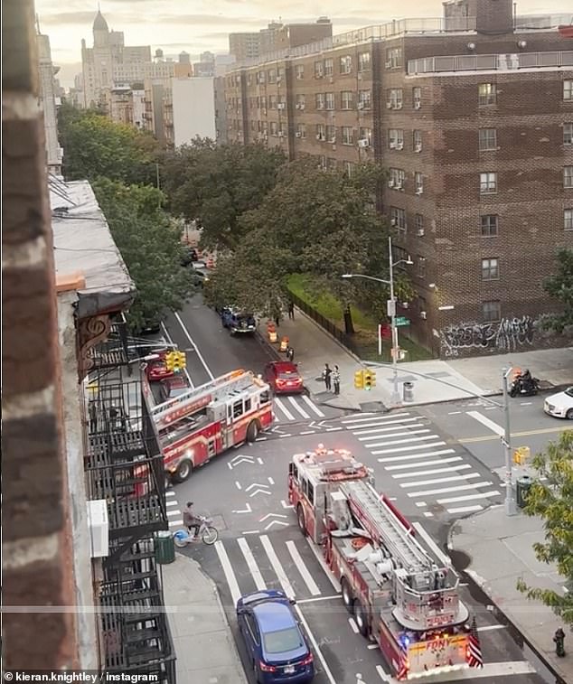 The 25-second video showed at least two fire trucks running to the scene to investigate