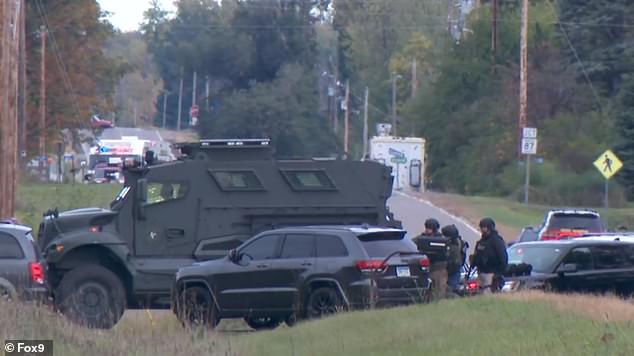 Five police officers were shot and wounded this morning during a 'critical incident' in Princeton, Minnesota