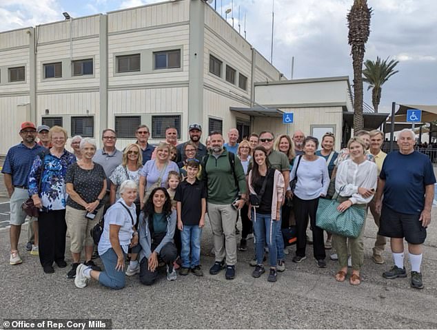 Rep.  Cory Mills today evacuated 32 Americans from Israel after they flew to the region overnight