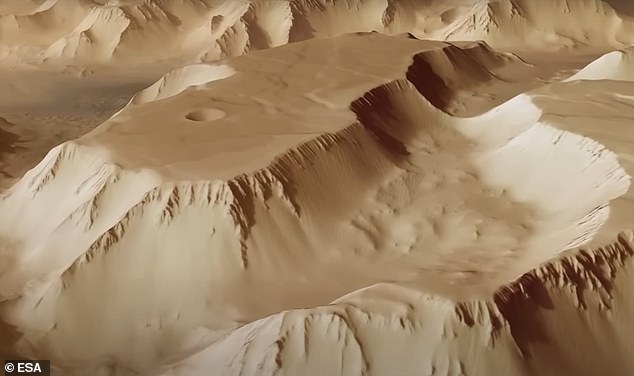 AMAZING: The European Space Agency has shared an animation of what it would be like to fly over one of Mars' most spectacular sights, Noctis Labyrinthus - Latin for 