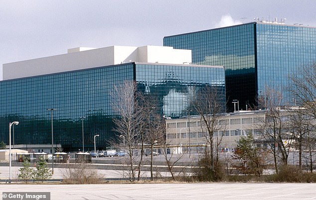 Pictured: NSA headquarters at Fort Meade, Maryland.  His stint with the agents was short-lived and came after an exit interview in which he said he had to help a sick relative, but the job did not allow enough time to do so.